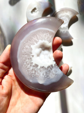 Druzy Agate Moon