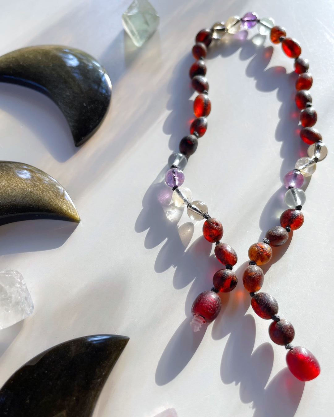 Cali - Unpolished Amber Necklace - Baltic Mermaid