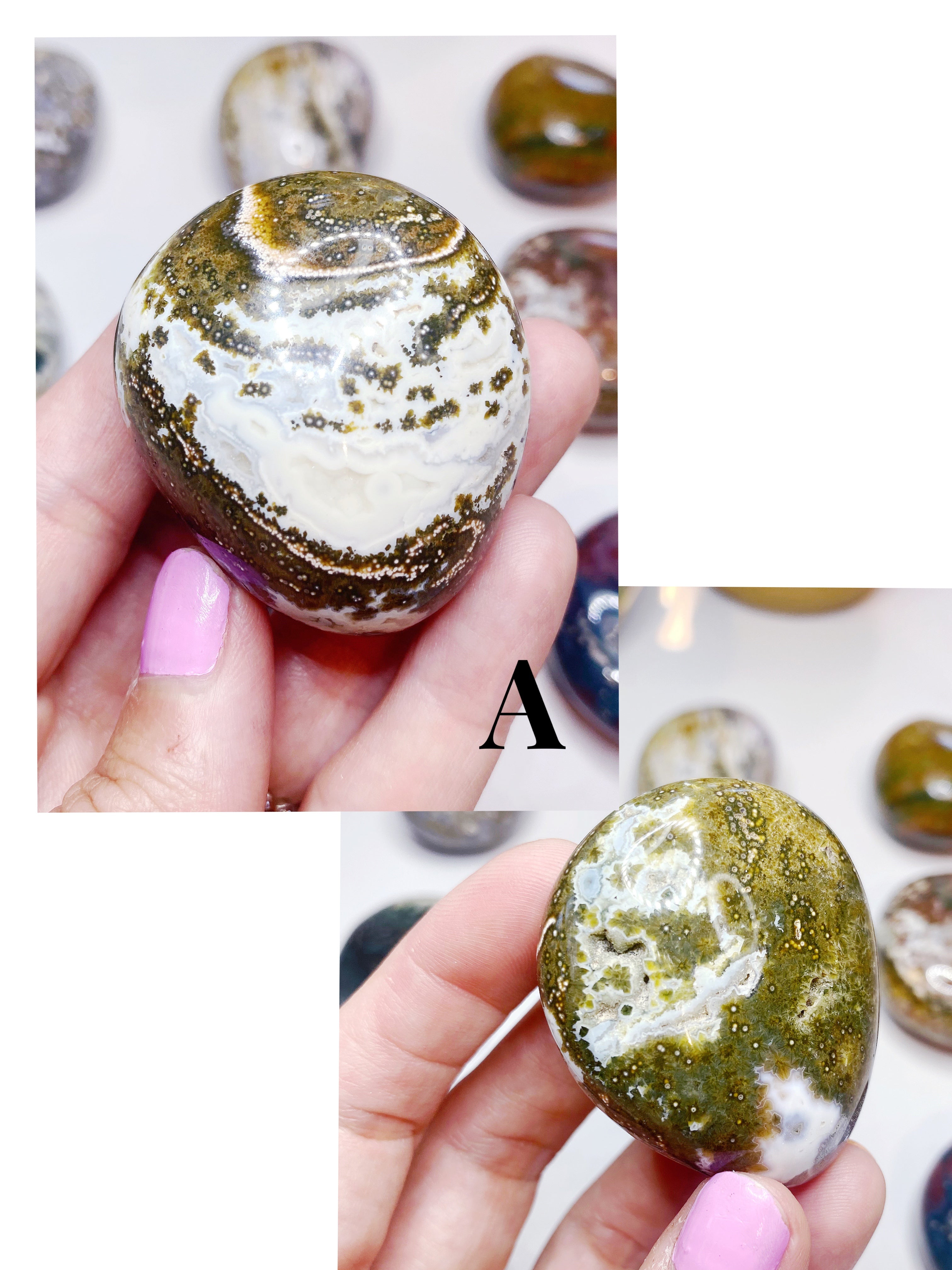 Ocean Jasper Palm Stones - Small - Baltic Mermaid
