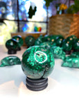 Malachite Carved Sphere