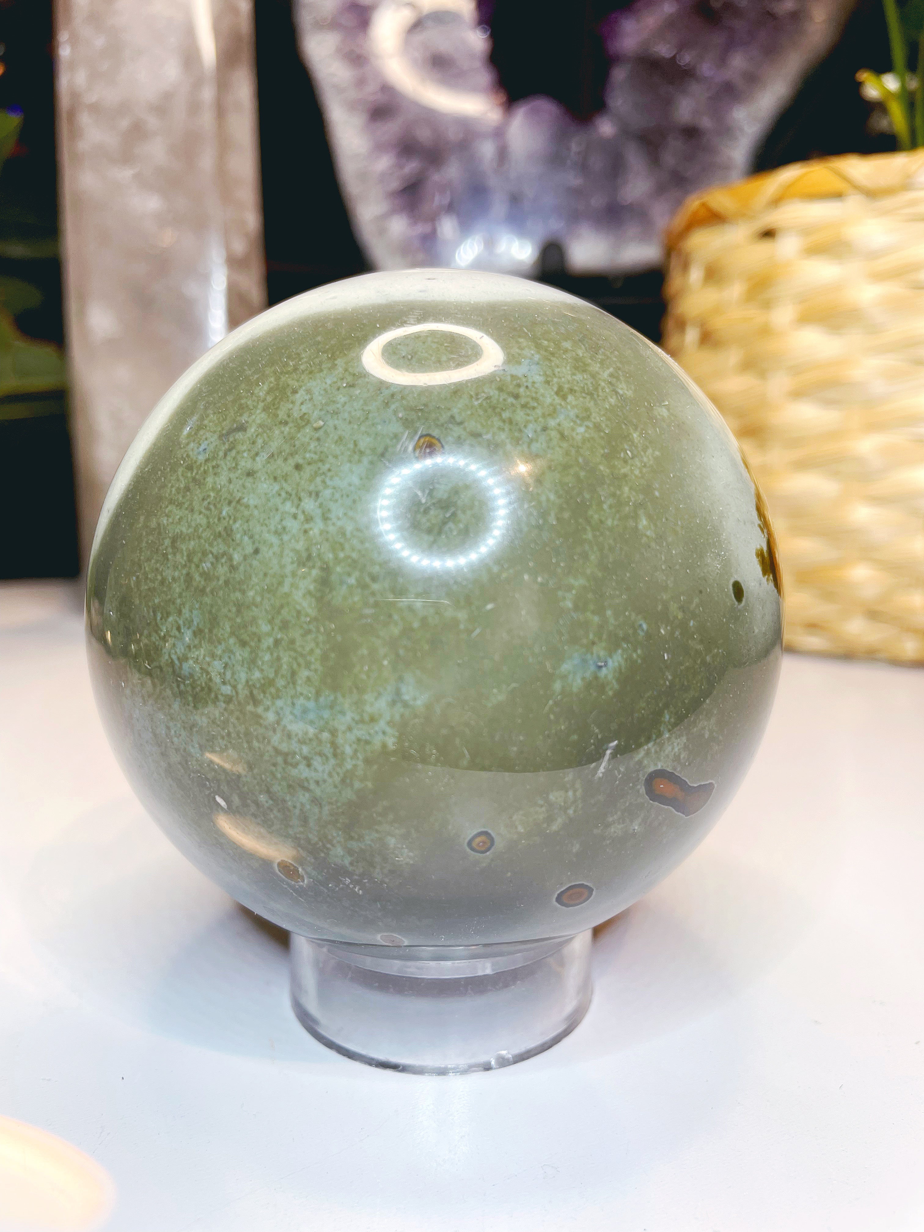 Polychrome Jasper Sphere - Large - Baltic Mermaid