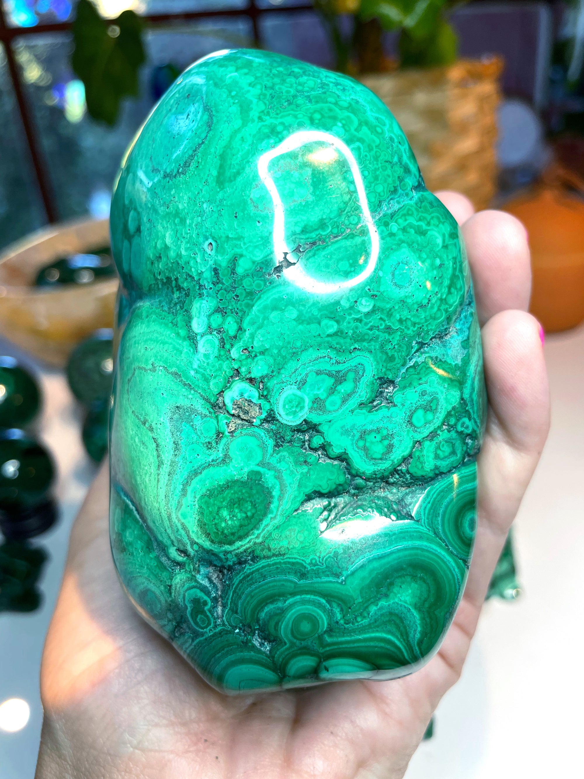 Large Polished Malachite