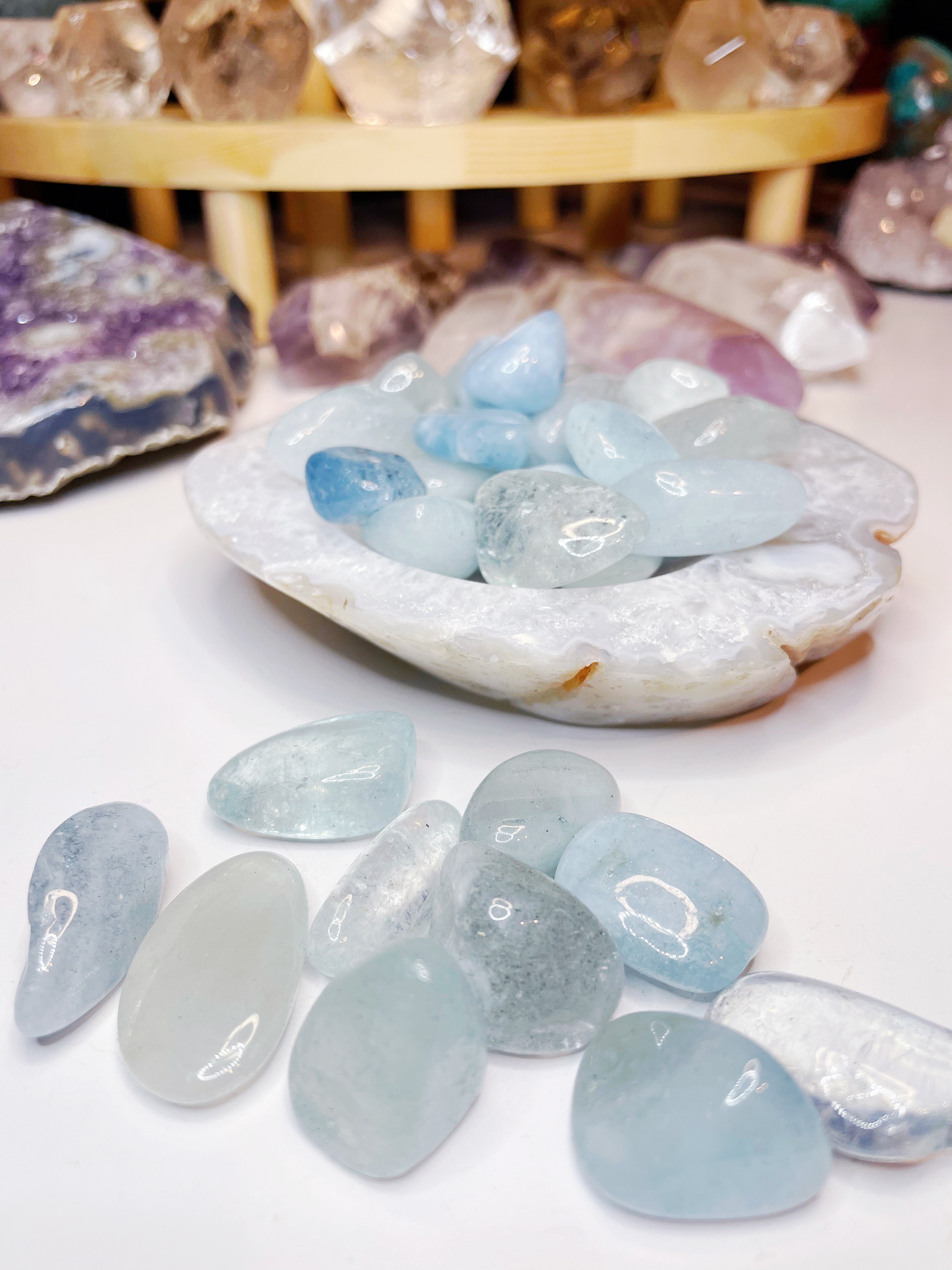 Aquamarine Tumbled Stone - Baltic Mermaid