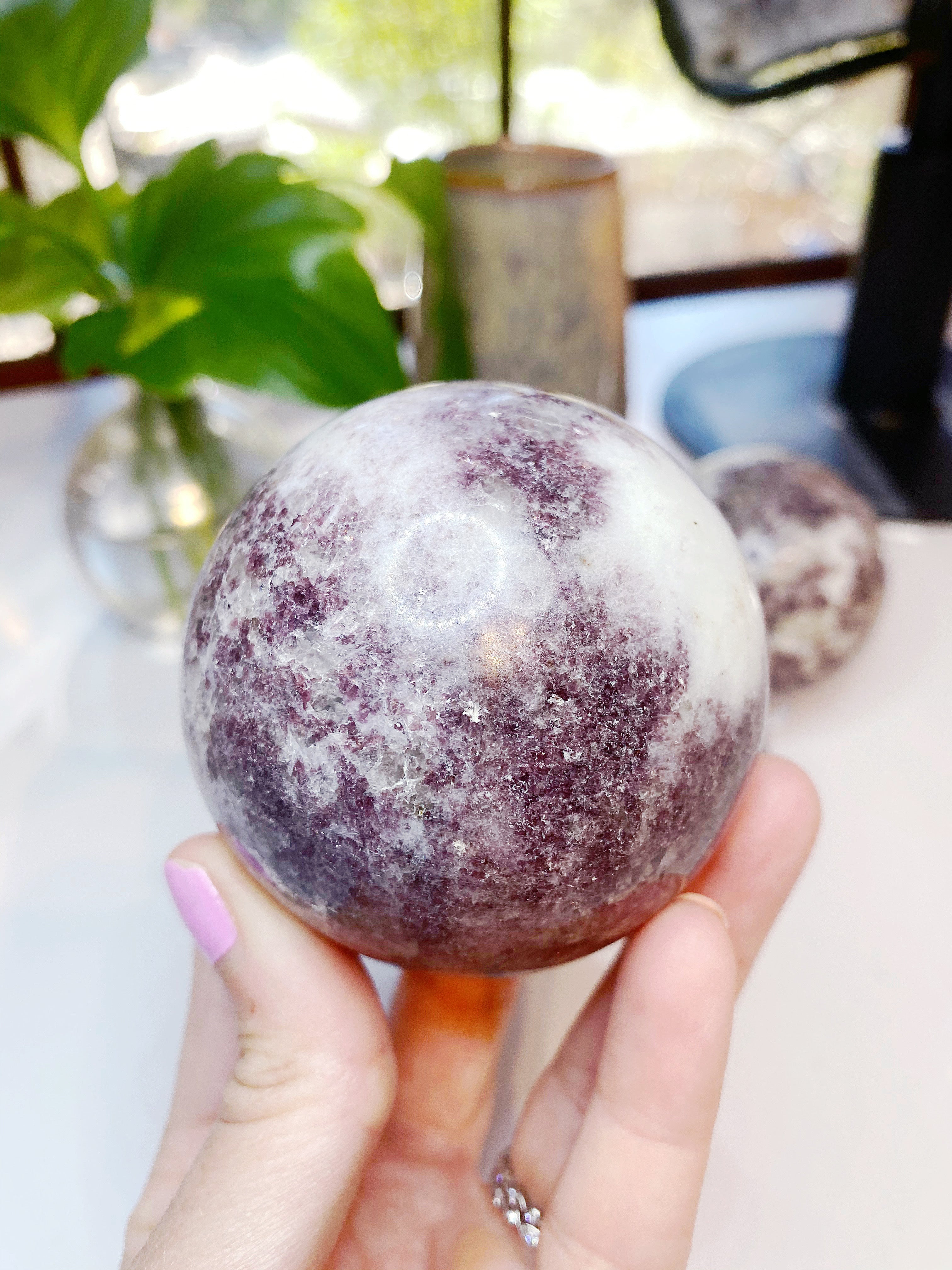 Lepidolite Sphere - Baltic Mermaid