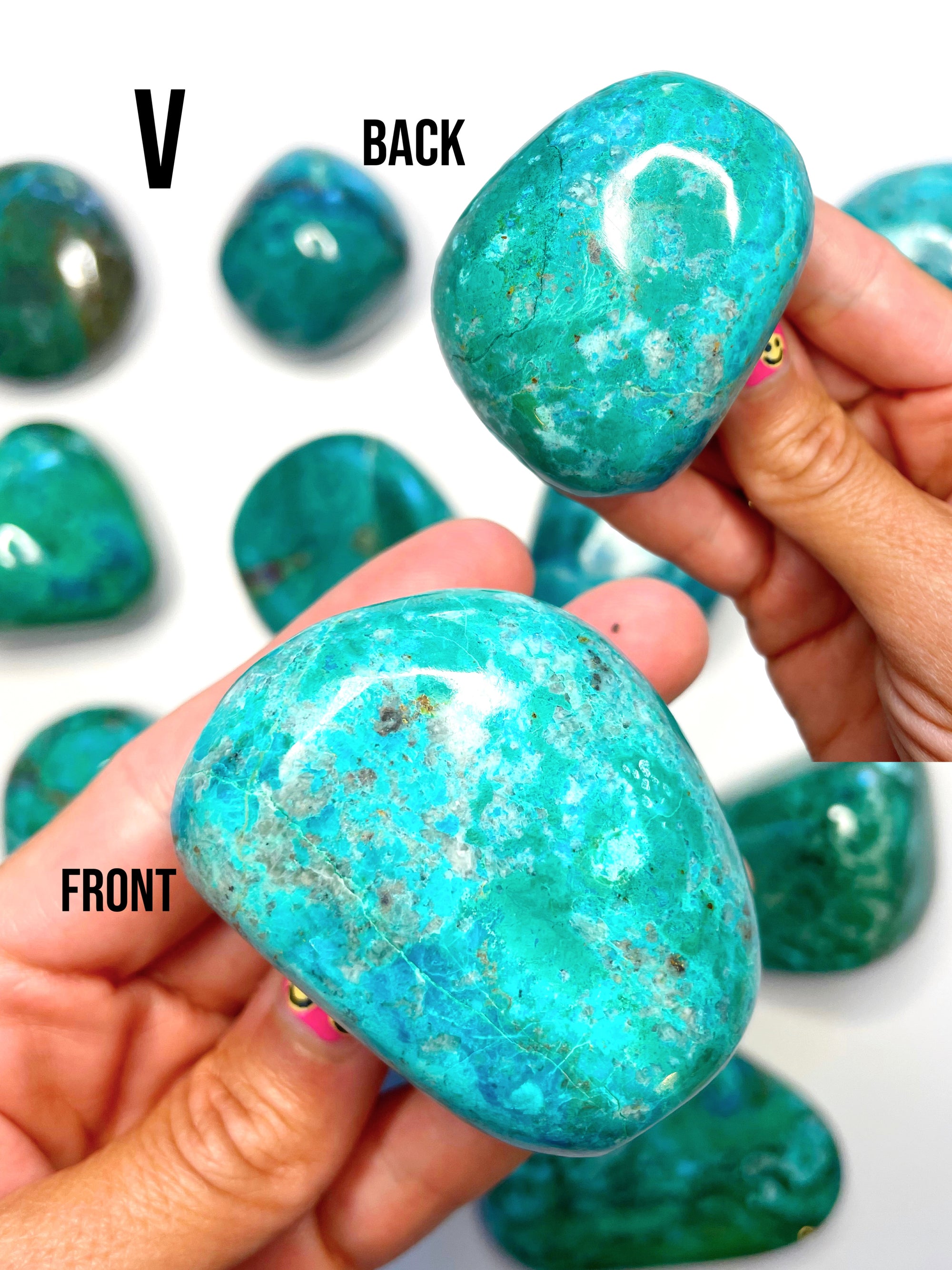 Chrysocolla Palm Stones/Large Tumbles