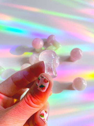 Rose Quartz Mushrooms
