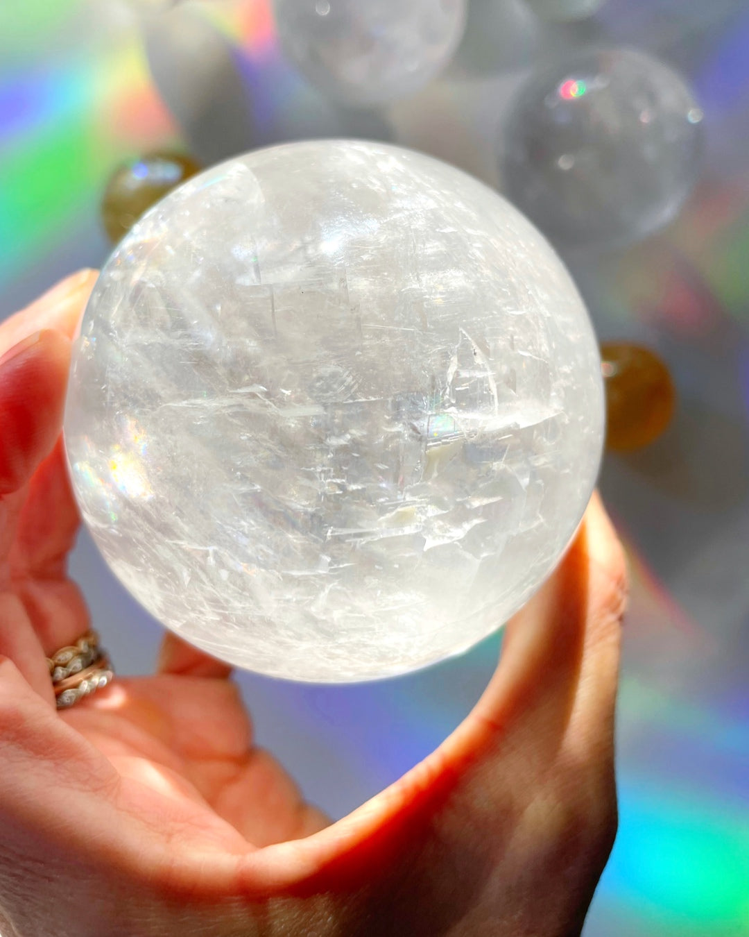 Optic Calcite Sphere AA - Baltic Mermaid