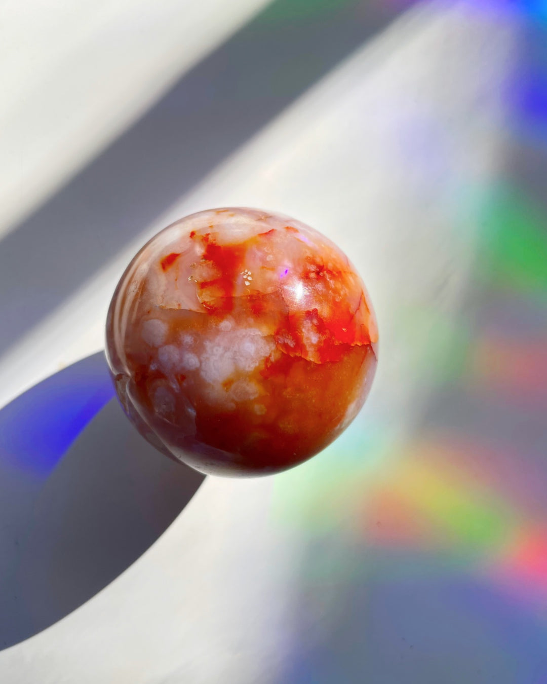 Flower Agate Sphere - Baltic Mermaid