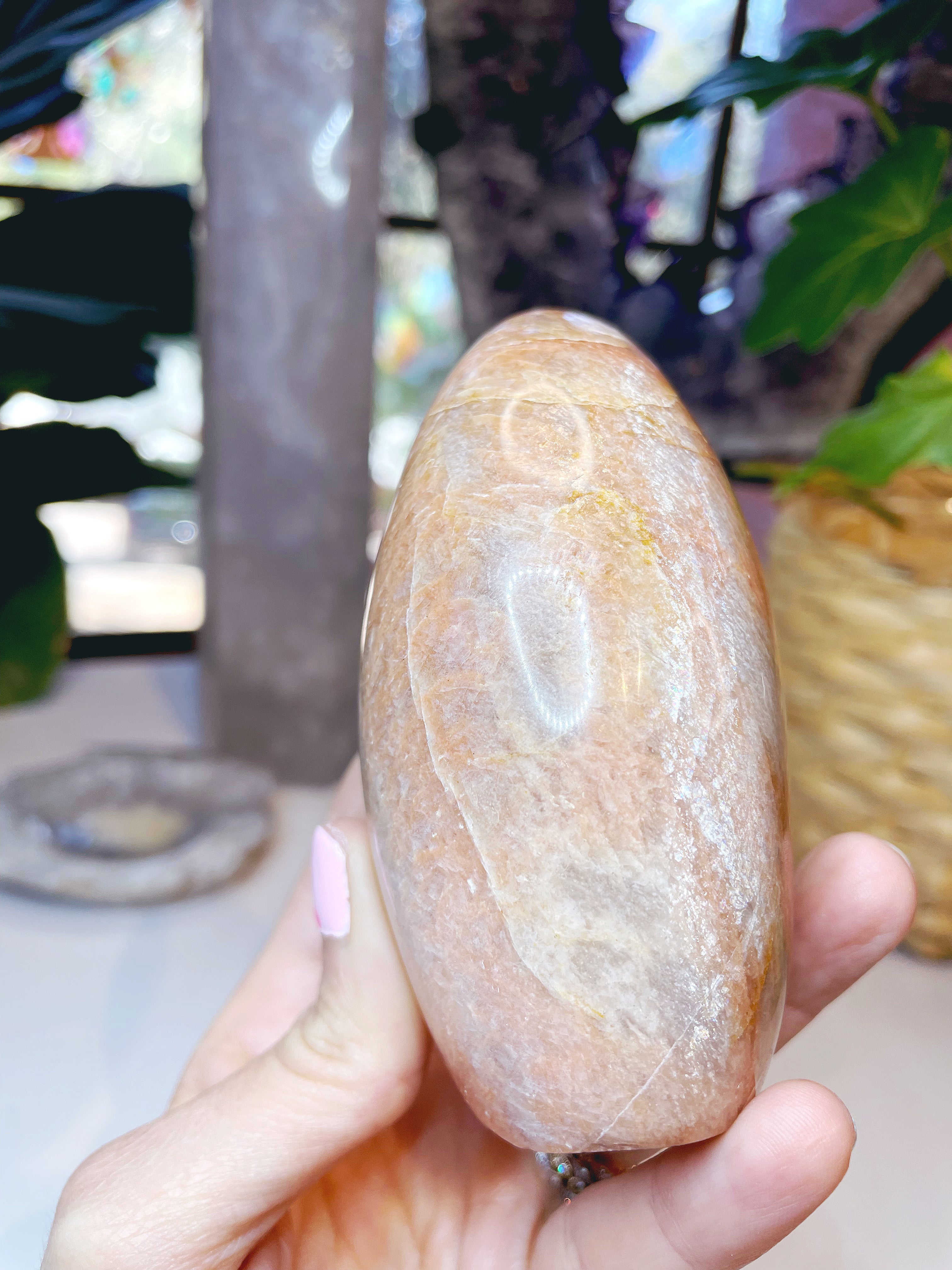 Peach Moonstone Freeform - Baltic Mermaid