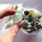 Prehnite with Epidote Tumbled Stones - Baltic Mermaid