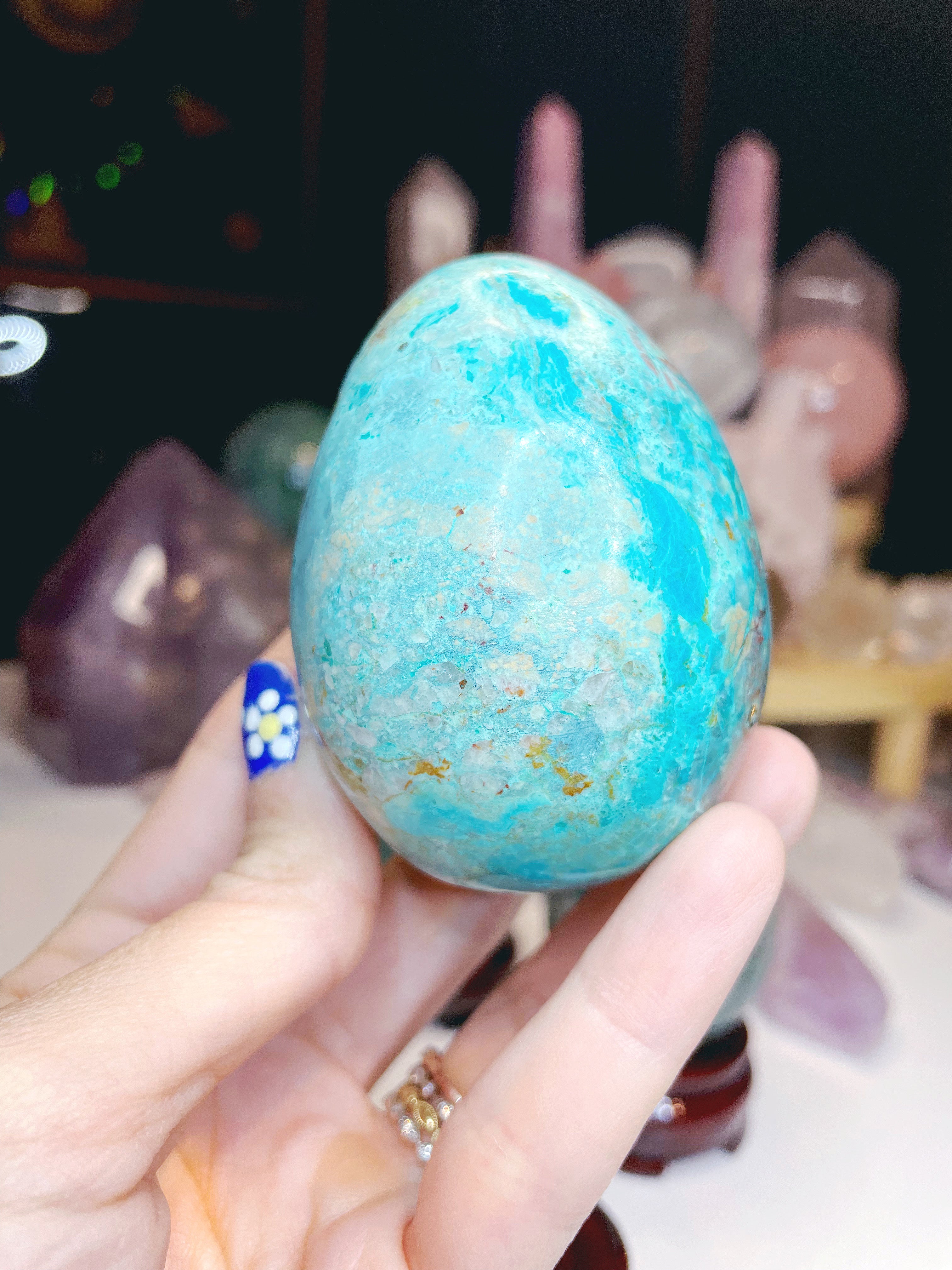 Chrysocolla Egg - Baltic Mermaid