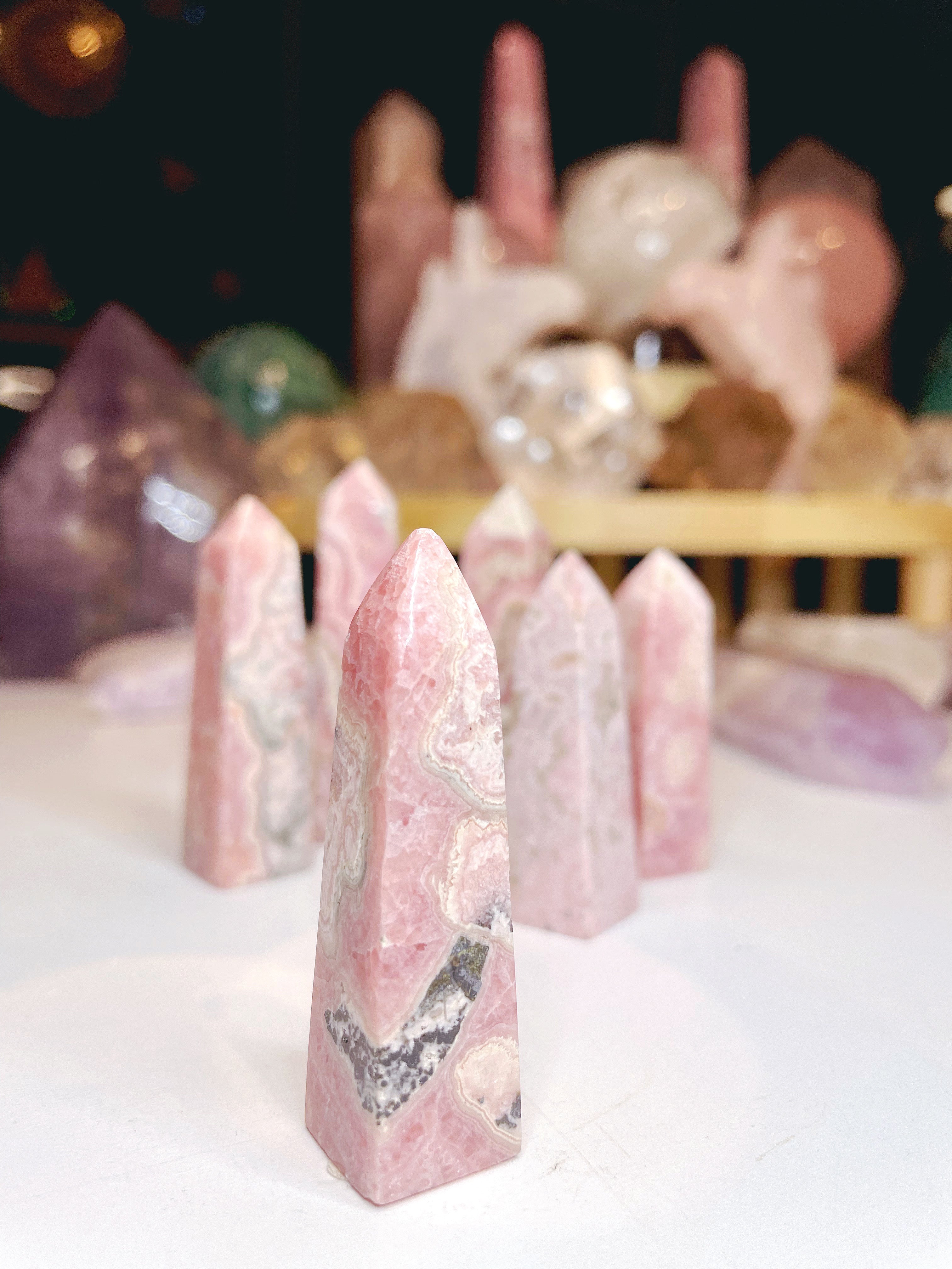 Rhodochrosite Obelisk *Imperfect - Baltic Mermaid