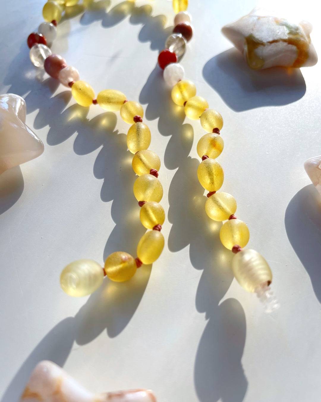 Mia - Unpolished Amber Necklace