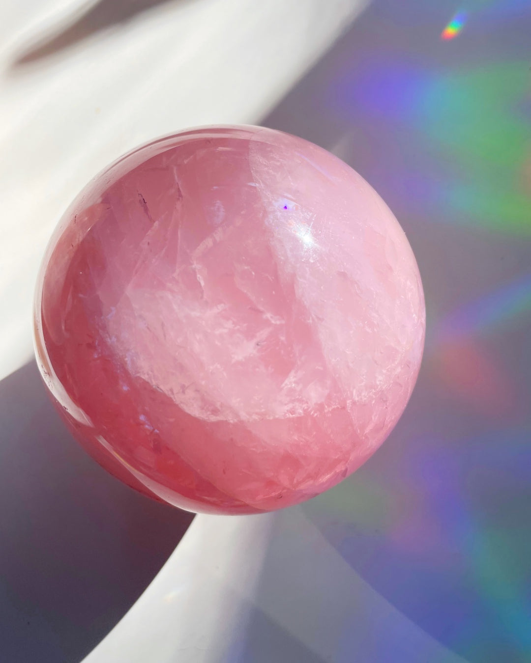 Large Star Rose Quartz Sphere