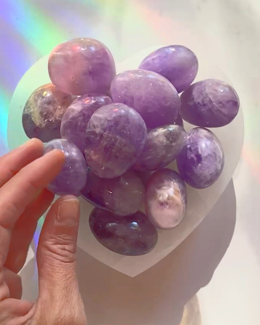 Large Amethyst Tumbled Stones - Baltic Mermaid