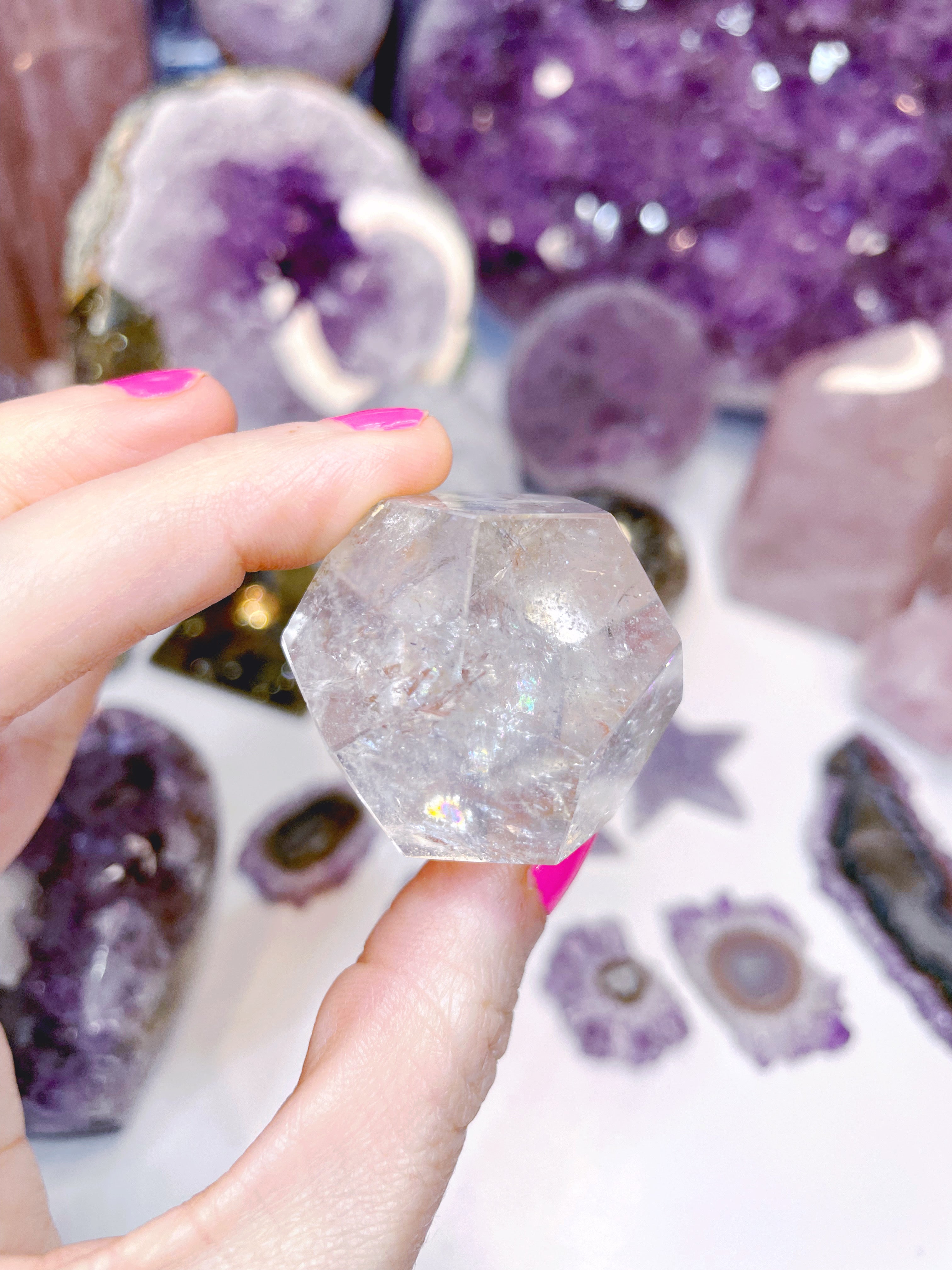 Quartz Dodecahedron w/ Hematoid inclusion - Baltic Mermaid