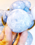 Blue Calcite Palm Stones