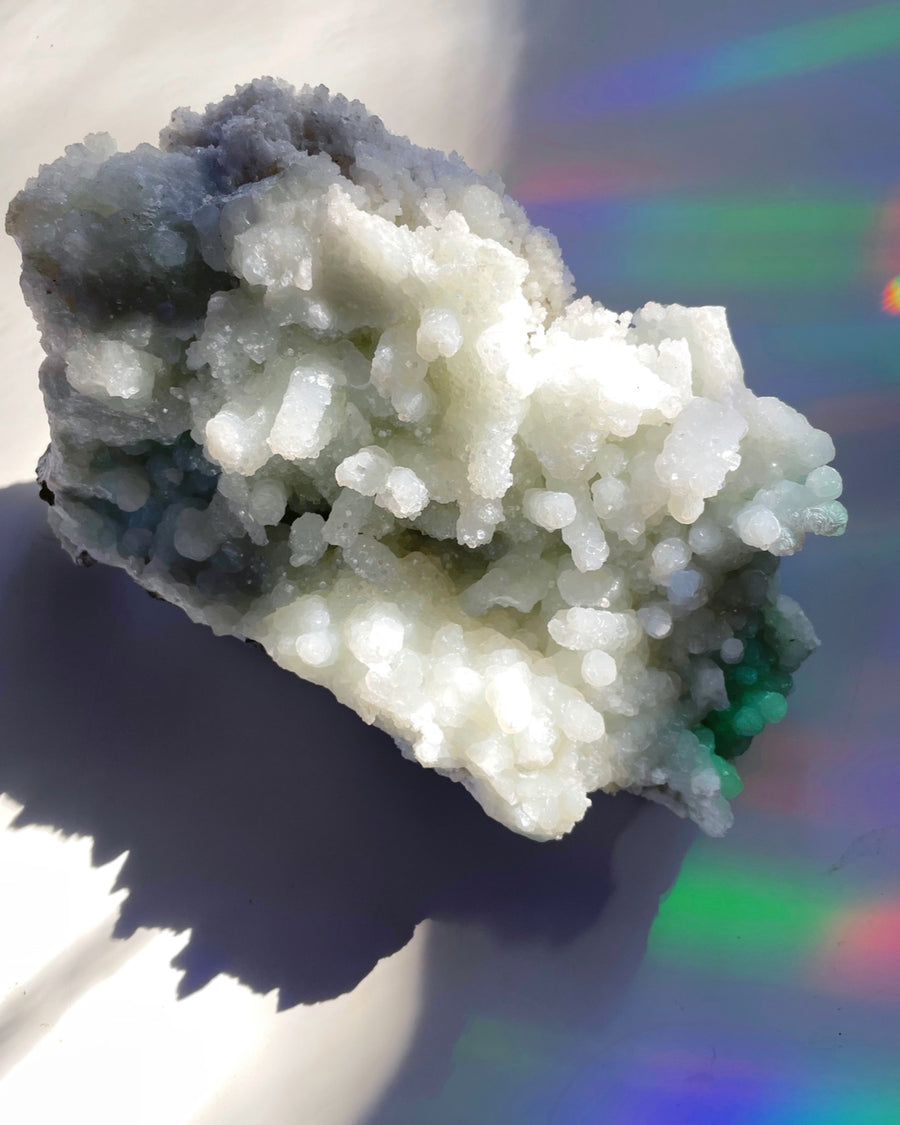 Prehnite with Apophyllite on Matrix