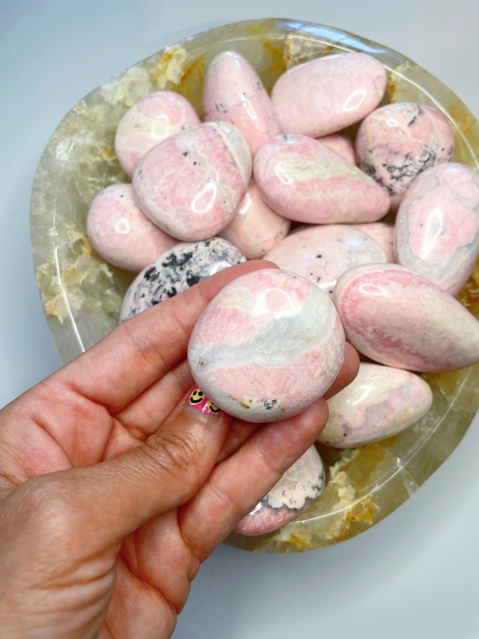 Rhodonite Palm Stones