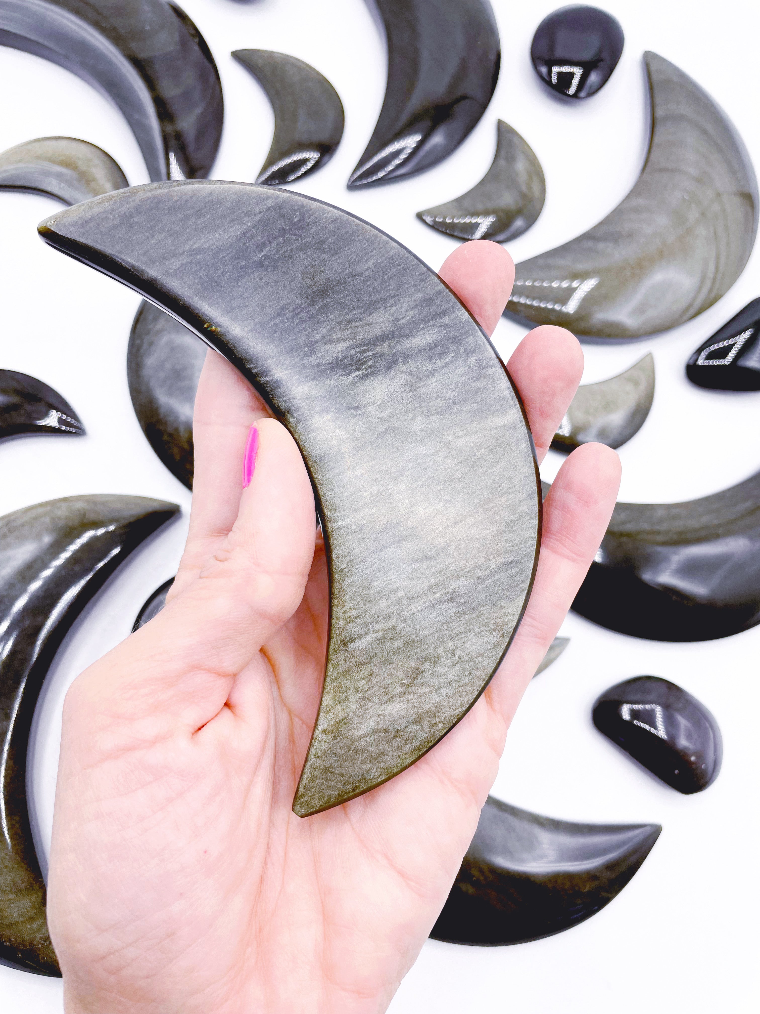 Gold Sheen Obsidian Moons - Baltic Mermaid