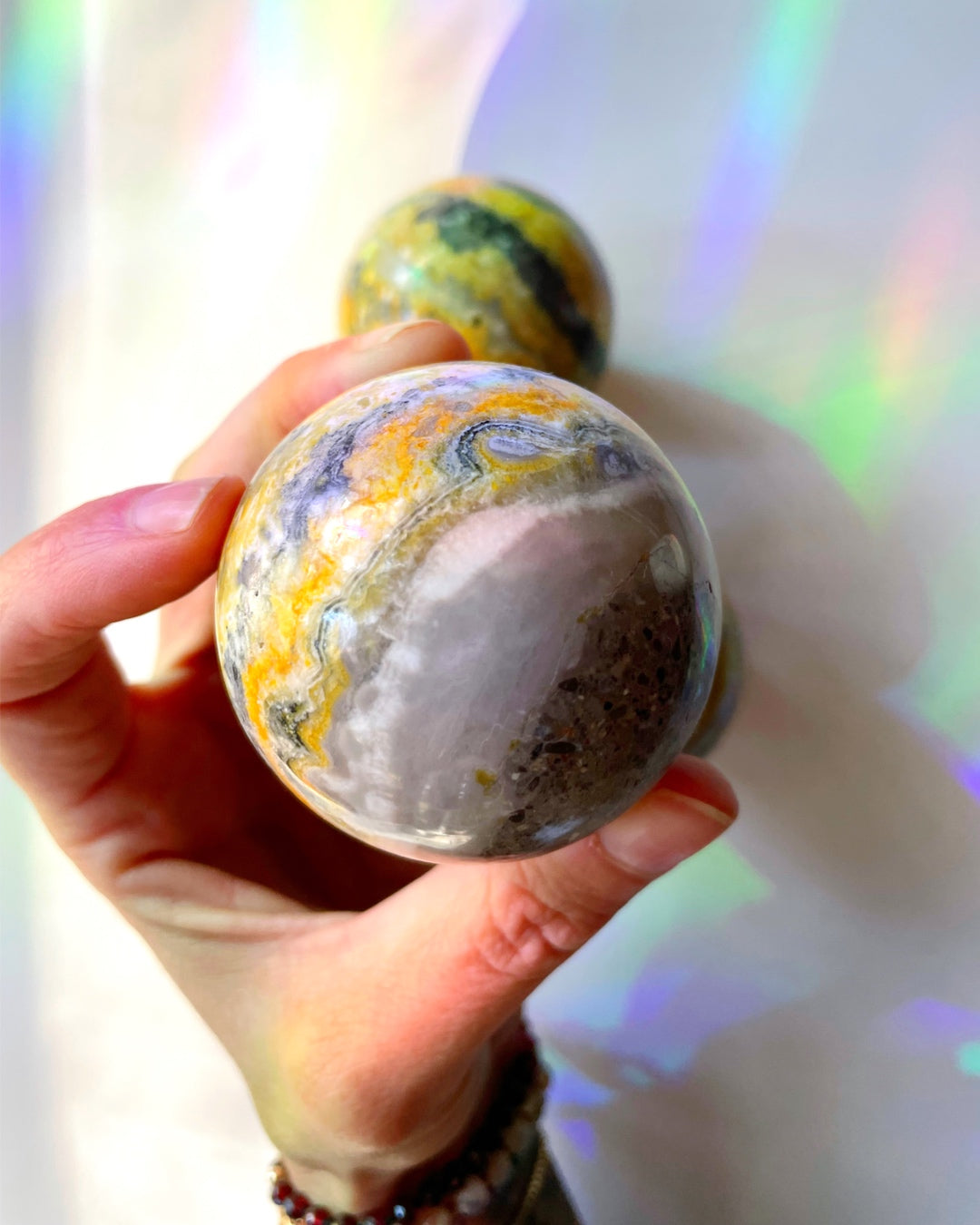 Bumblebee Jasper Sphere - Baltic Mermaid