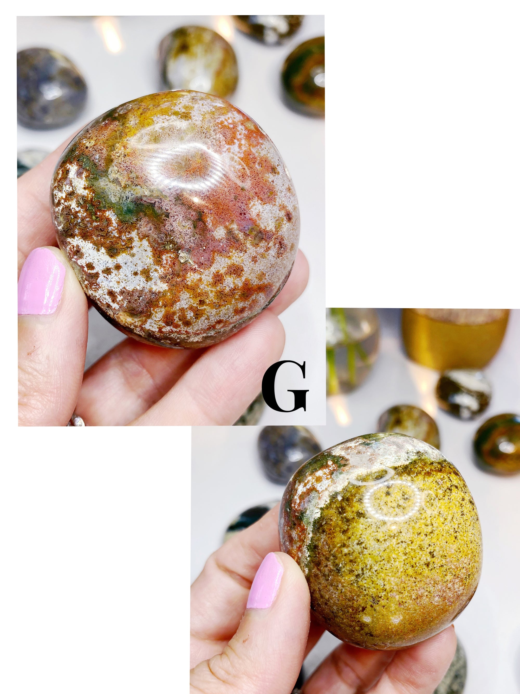 Ocean Jasper Palm Stones - Small