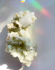 Prehnite with Apophyllite Cubes