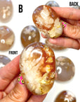 Flower Agate Palm Stones