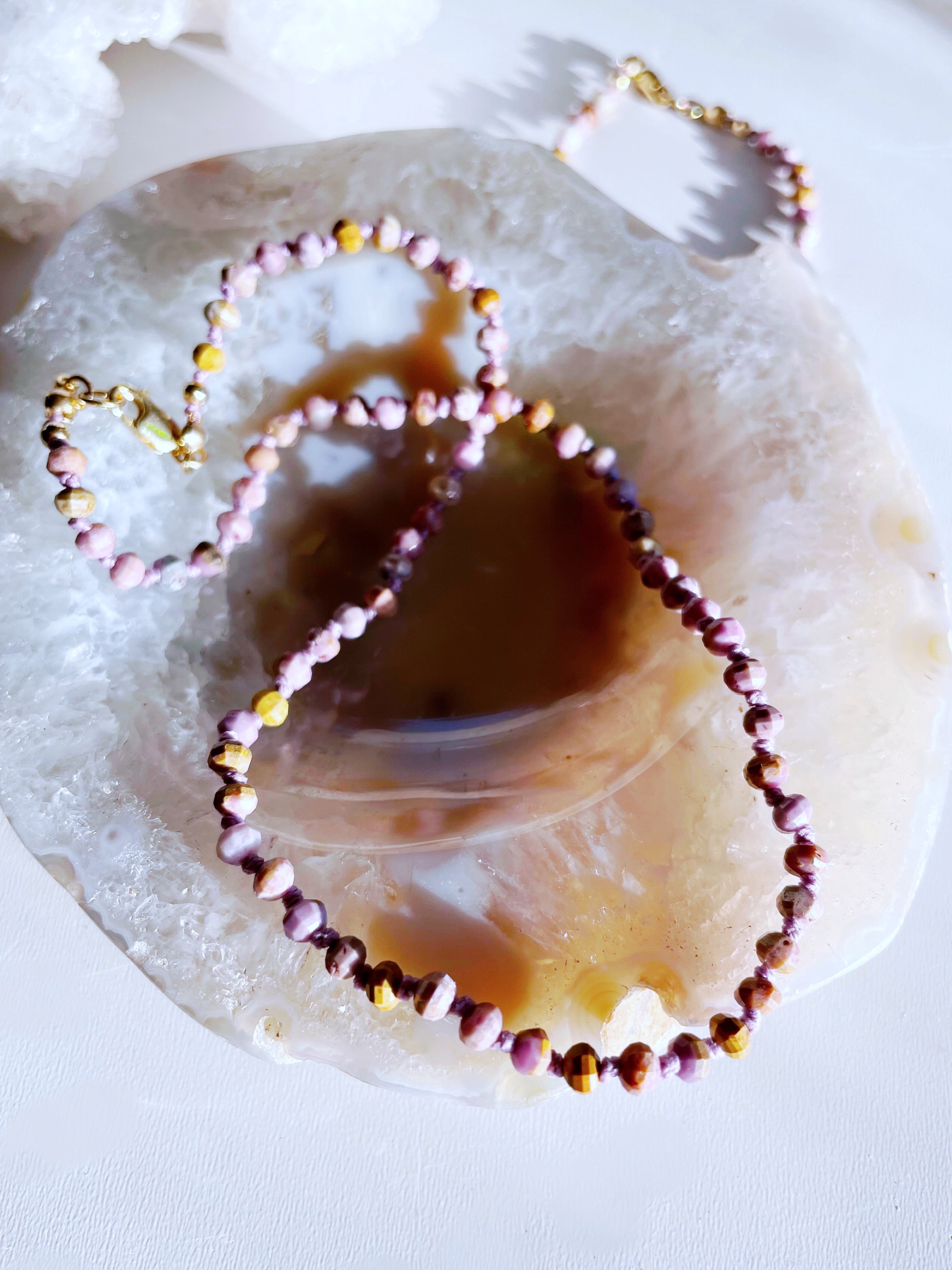 Phosphosiderite Candy Necklace - Baltic Mermaid