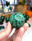 Malachite Carved Sphere