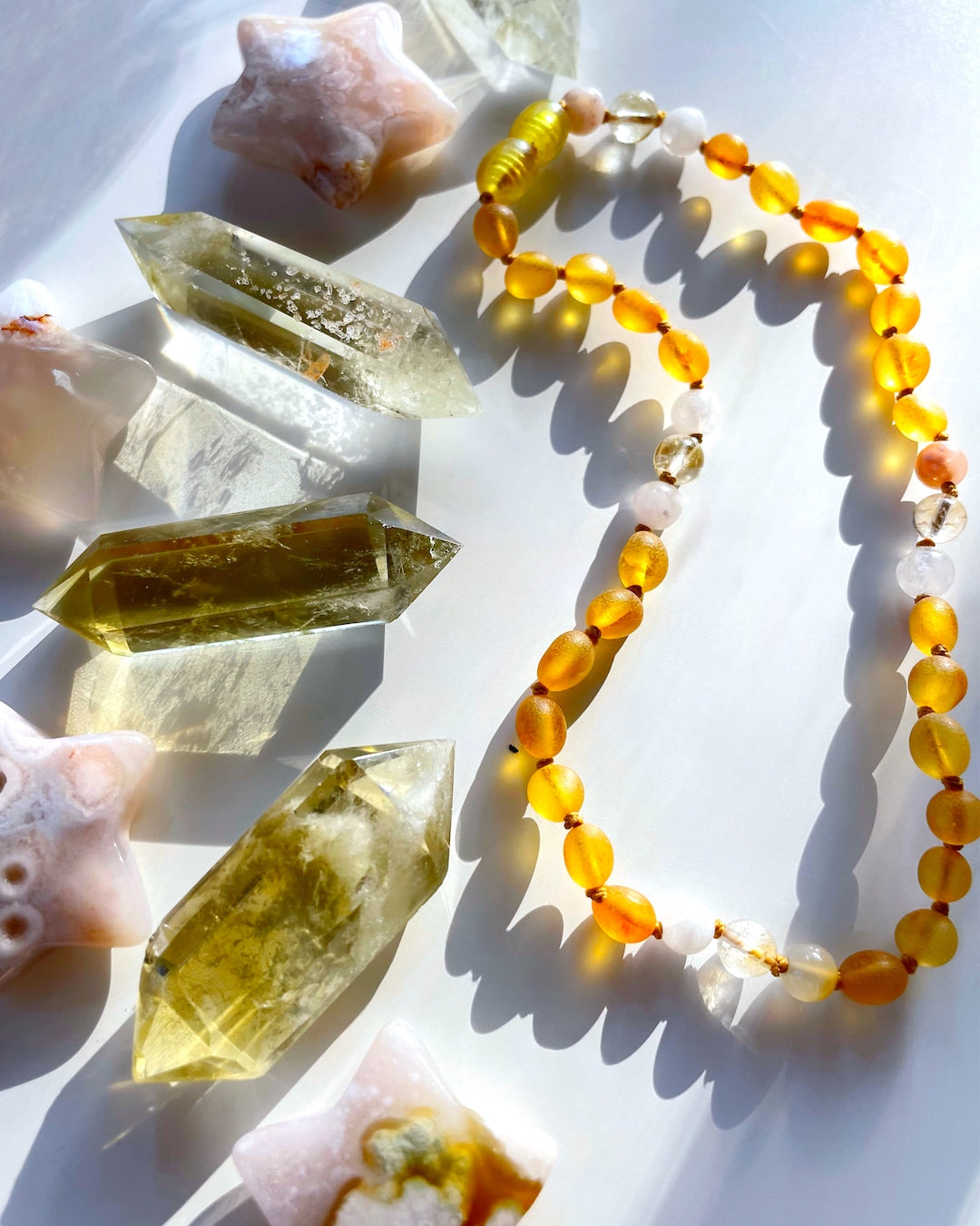 Brooklyn - Unpolished Amber Necklace - Baltic Mermaid