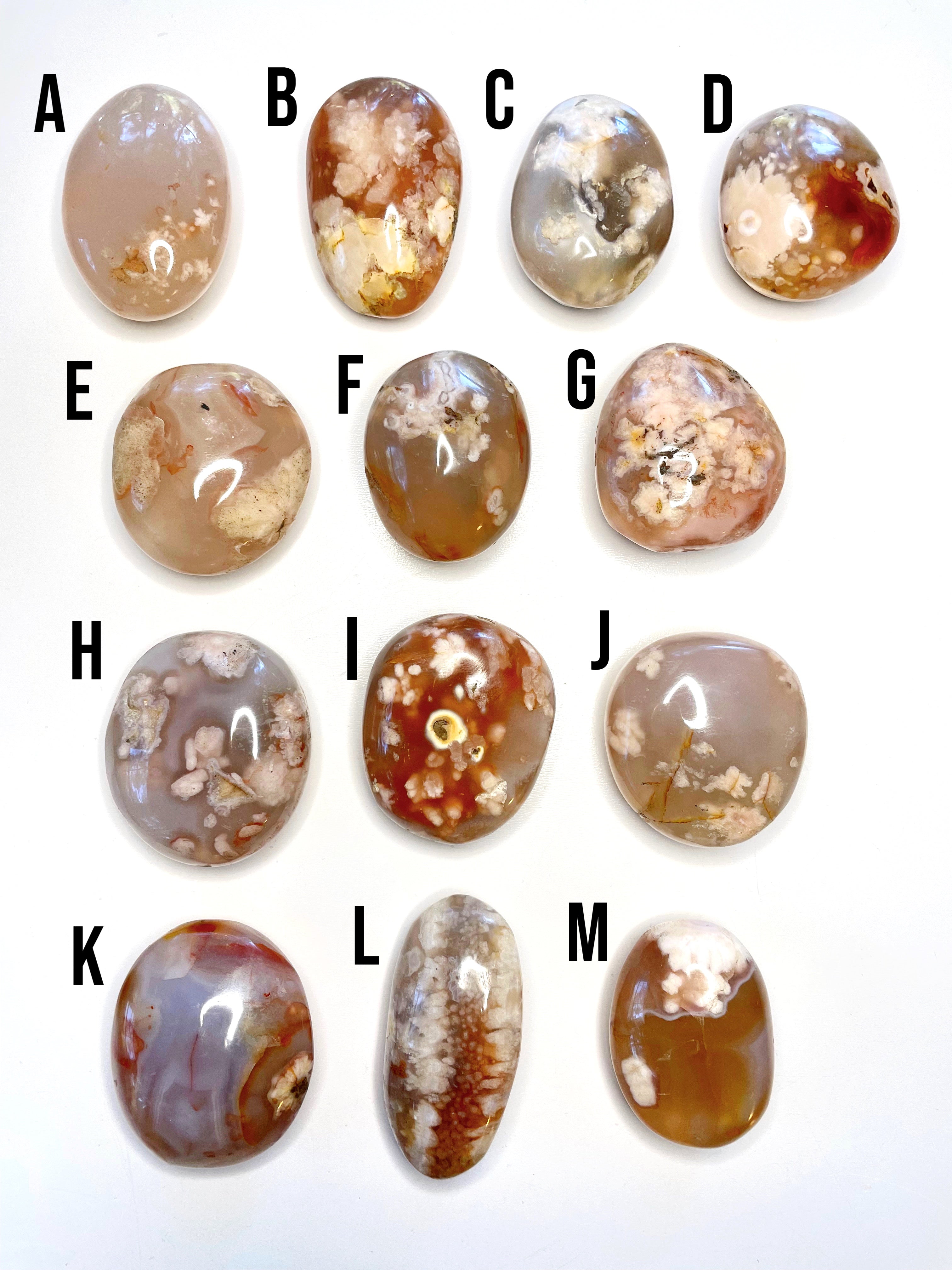 Flower Agate Palm Stones - Baltic Mermaid