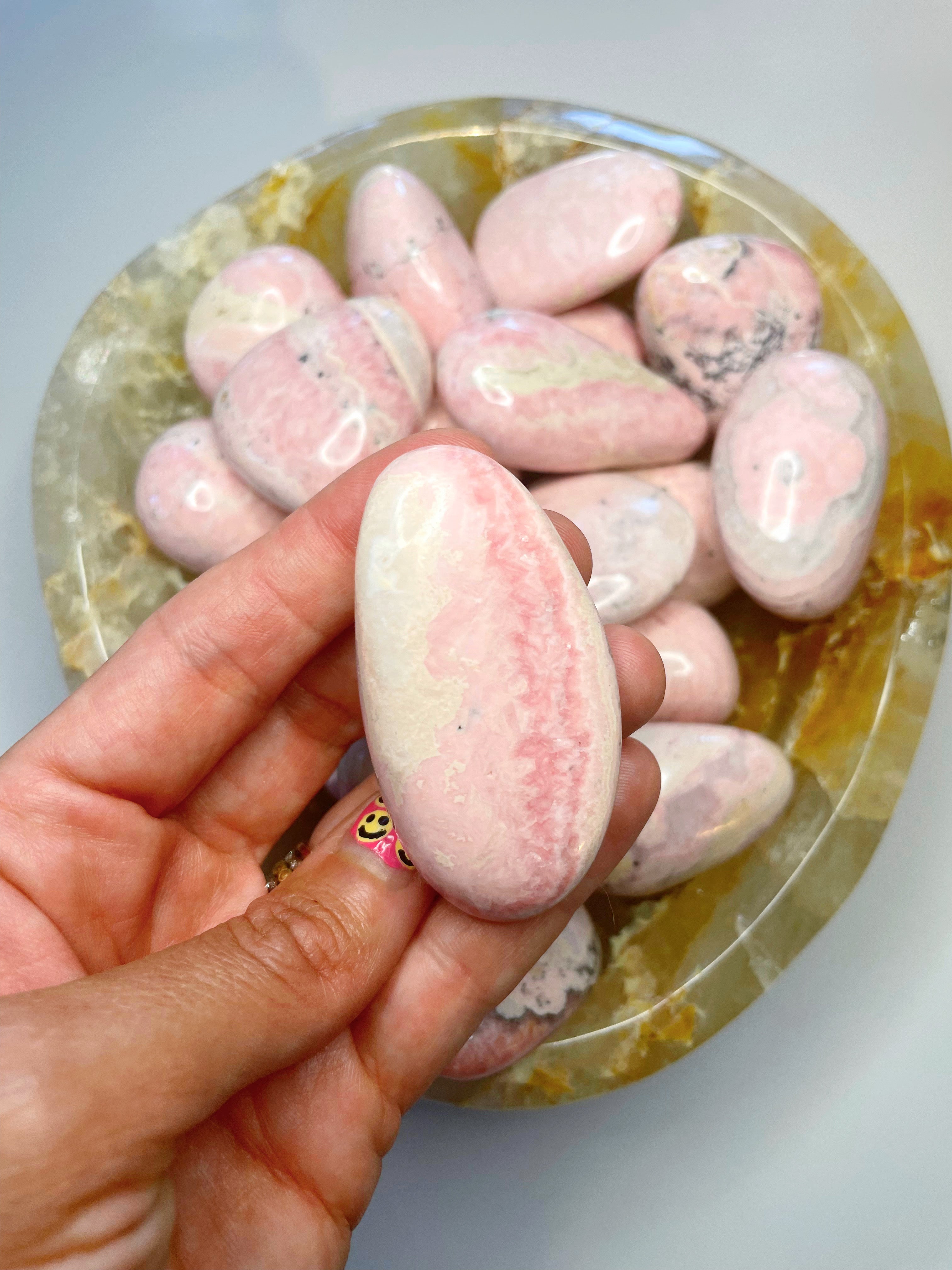 Rhodonite Palm Stones - Baltic Mermaid