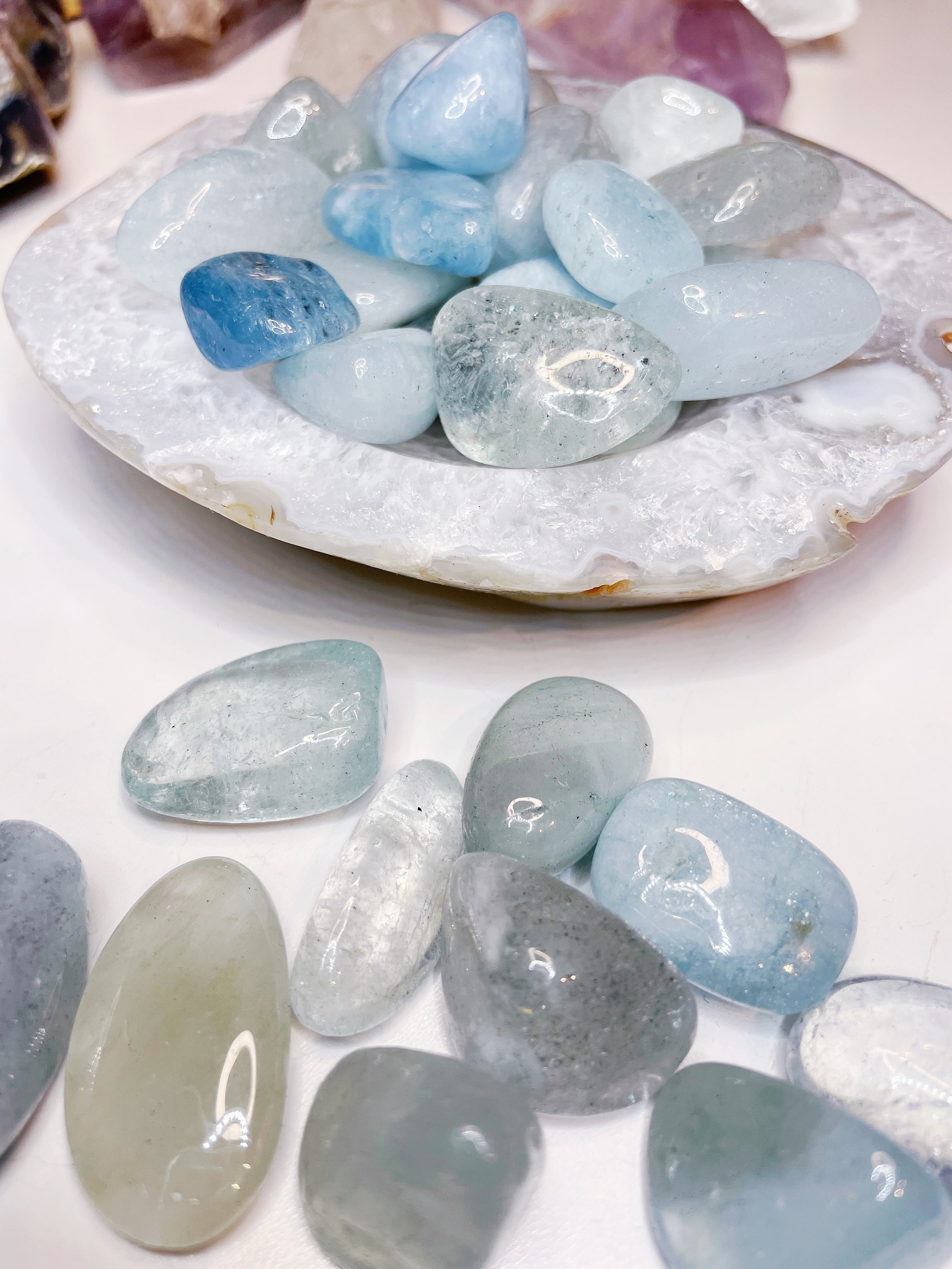 Aquamarine Tumbled Stone - Baltic Mermaid