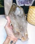 Large Natural Smoky Quartz Point w/ Chlorite Phantoms