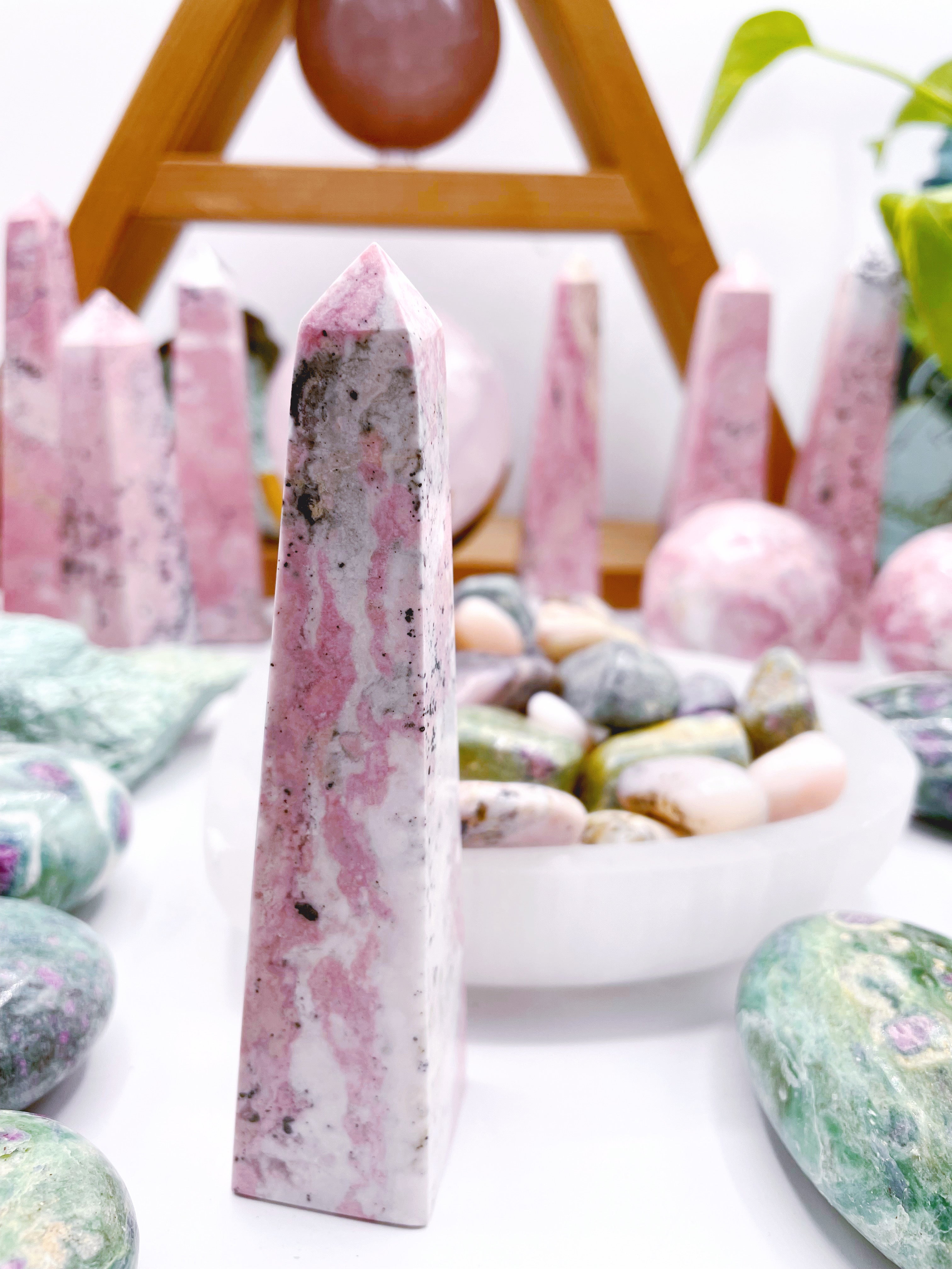 Rhodonite Obelisk - Baltic Mermaid