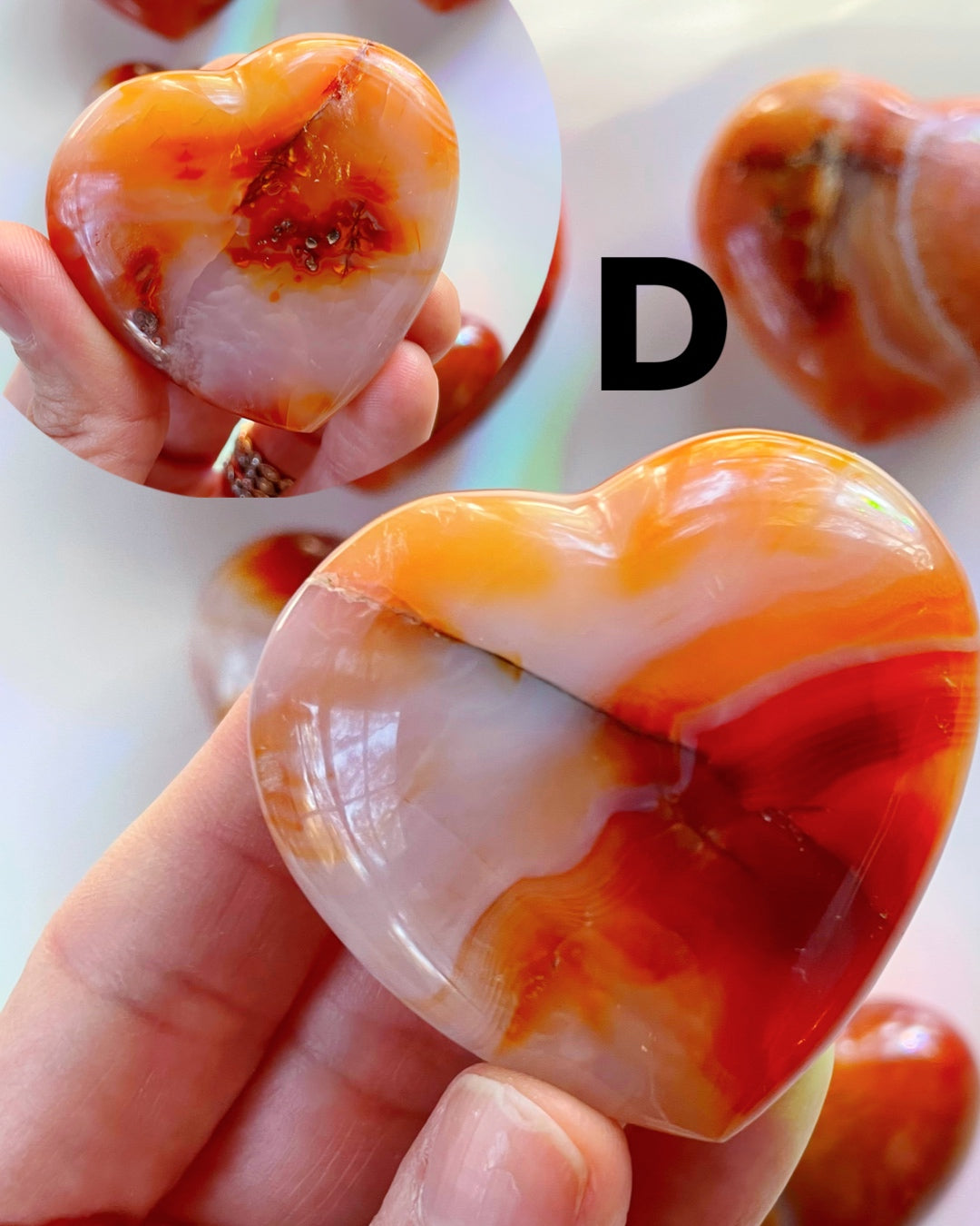 Carnelian Agate Hearts