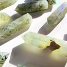 Prehnite with Epidote Lil Tower - Baltic Mermaid