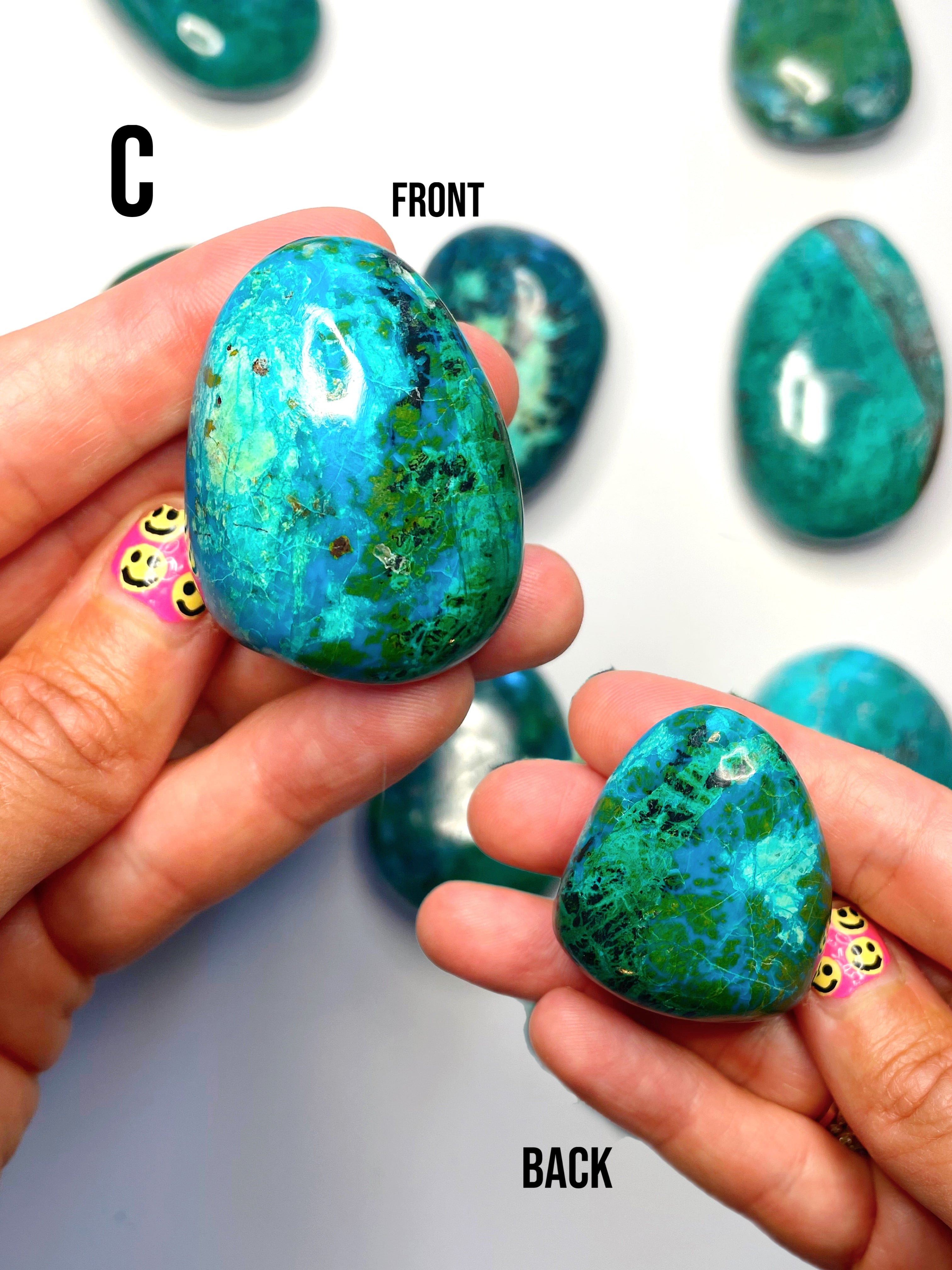 Chrysocolla Palm Stones/Large Tumbles - Baltic Mermaid
