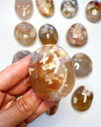 Flower Agate Palm Stones