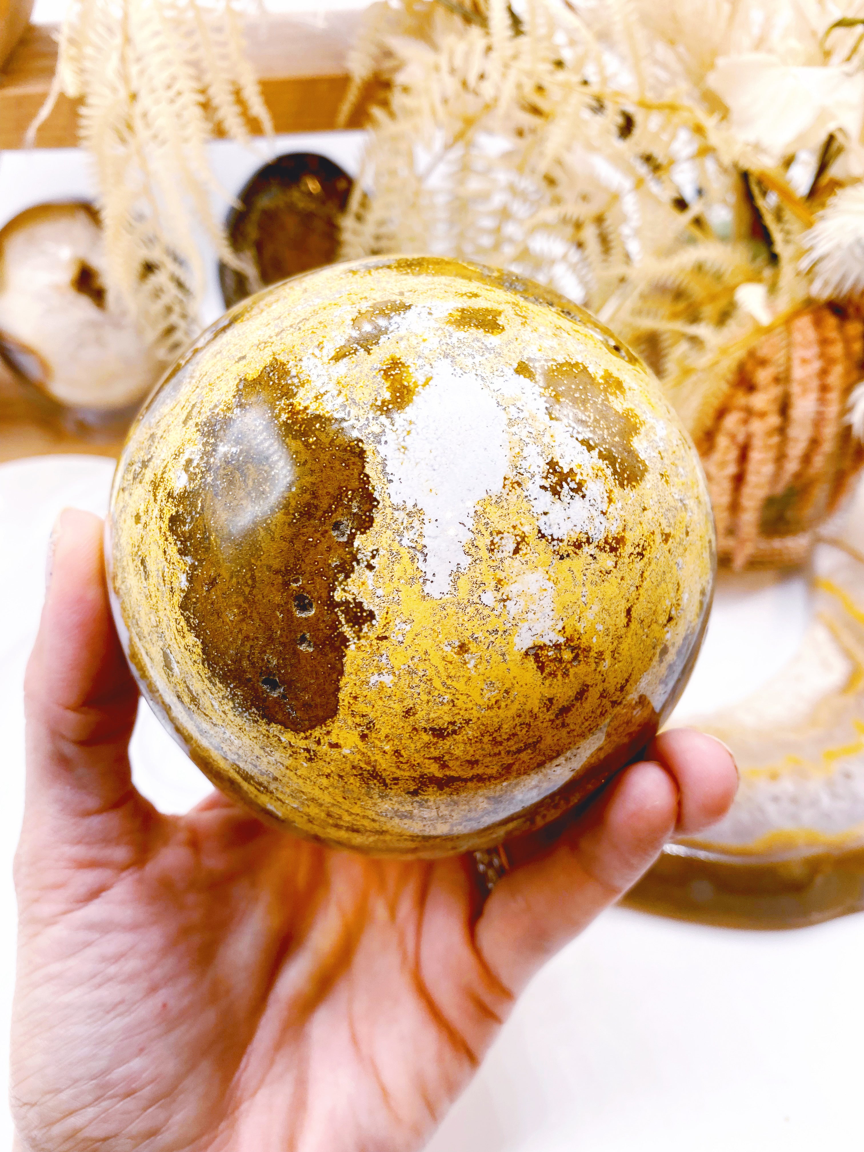 Ocean Jasper Sphere - Baltic Mermaid