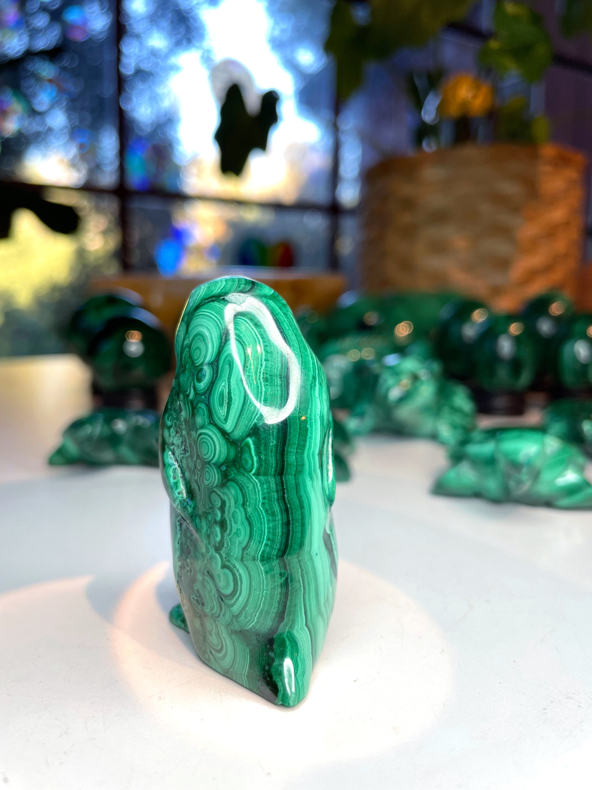 Malachite Carved Penguin