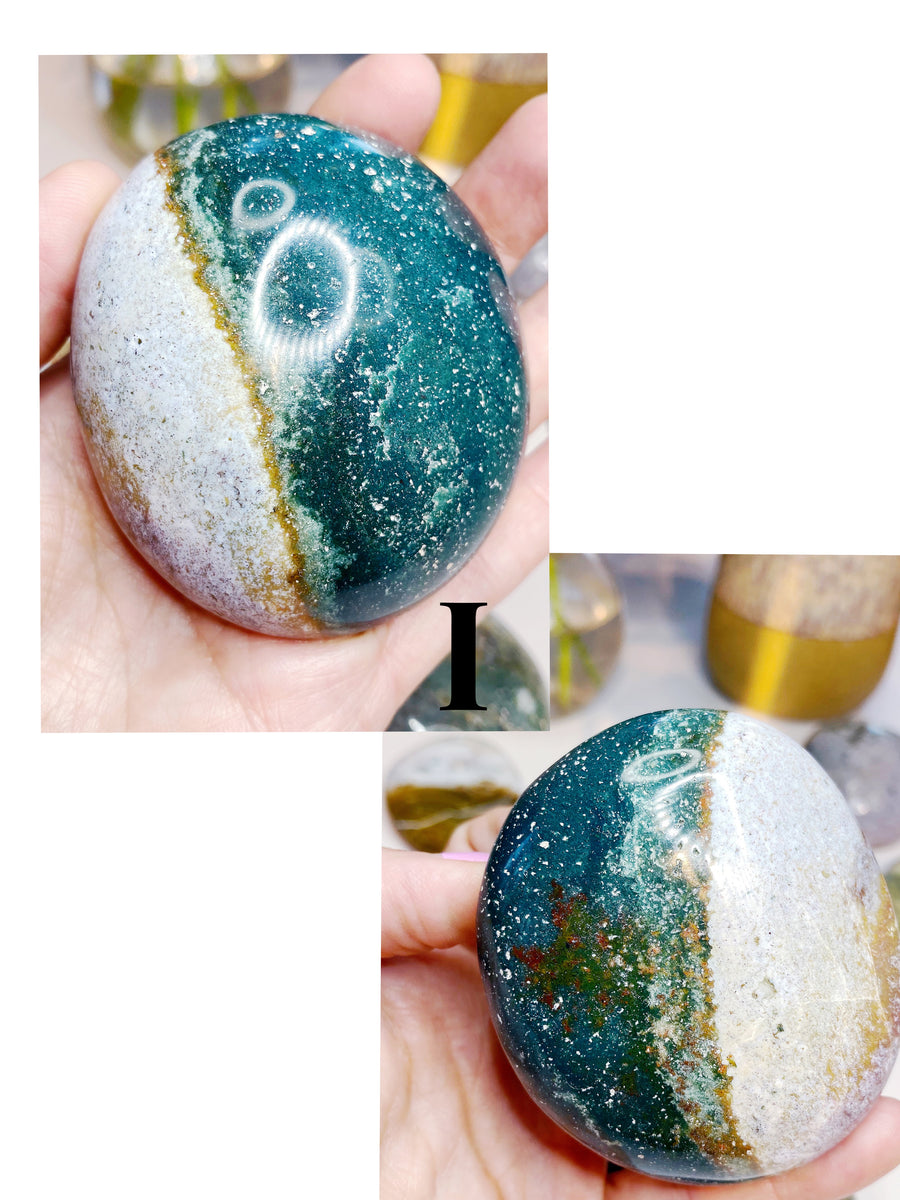 Ocean Jasper Palm Stones - Large