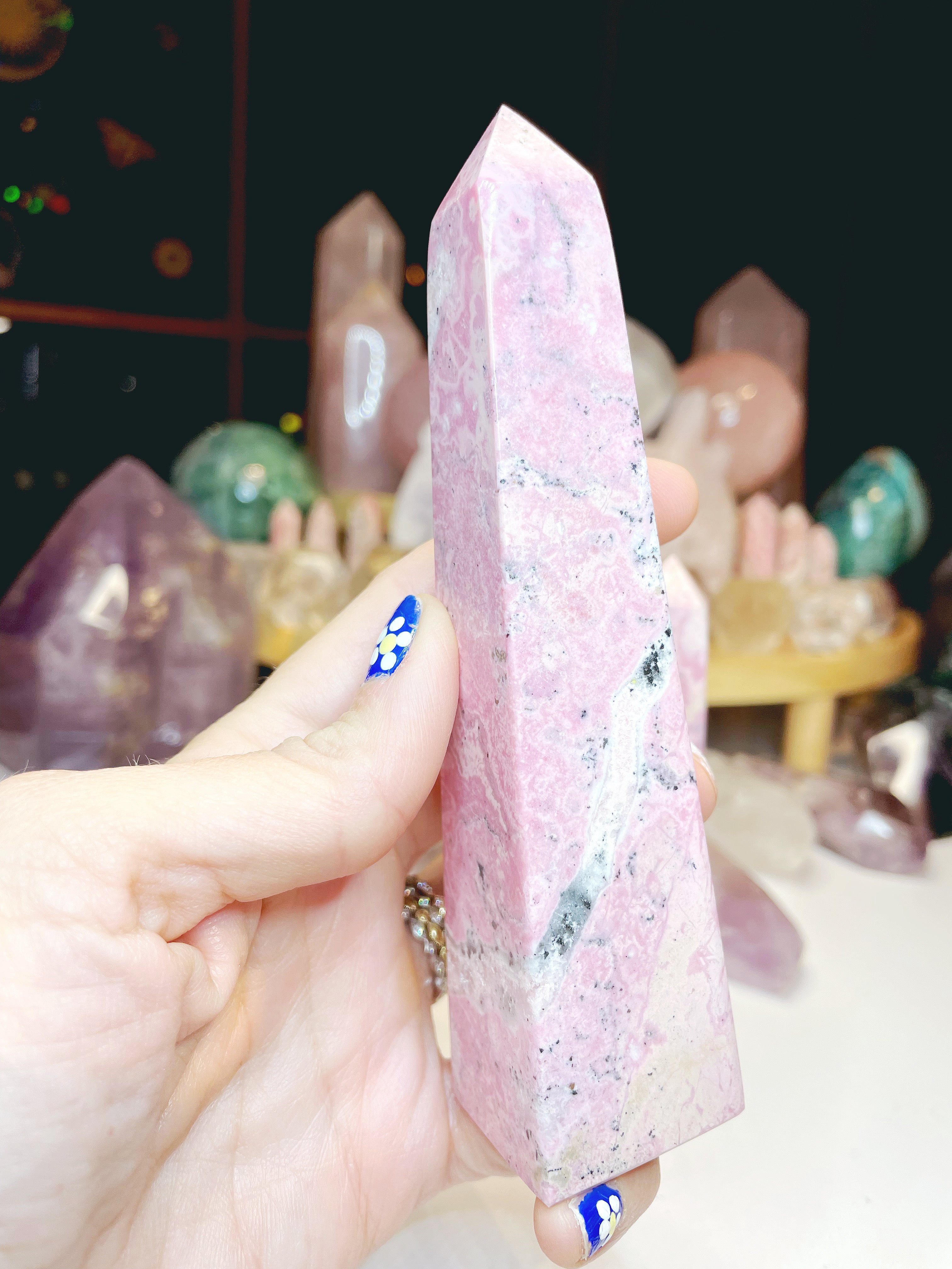 Rhodonite Obelisk - Baltic Mermaid