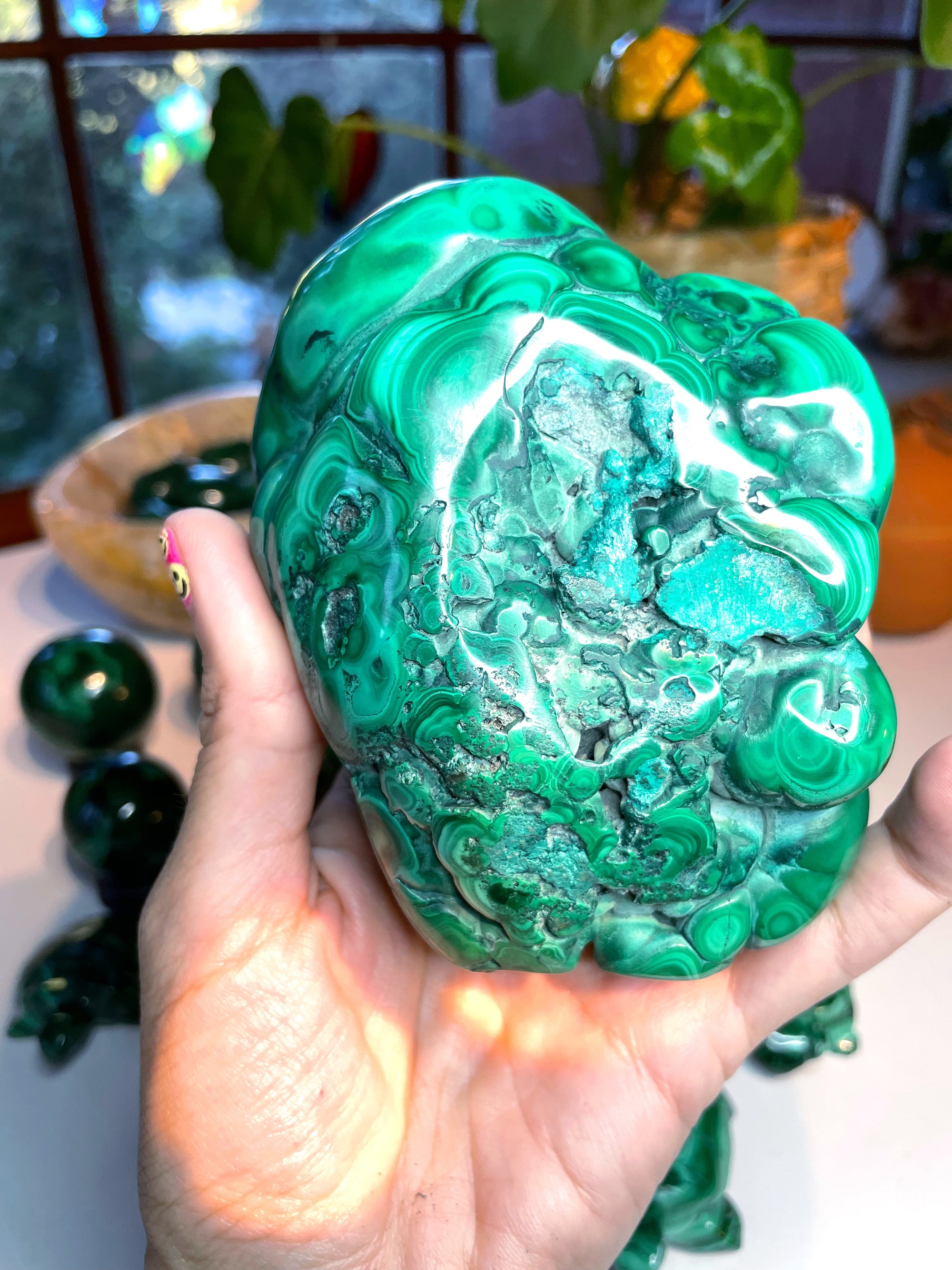 Large Polished Malachite