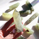 Prehnite with Epidote Lil Tower - Baltic Mermaid