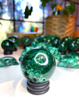 Malachite Carved Sphere