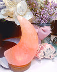 Crescent Moon Salt Lamp - Peach