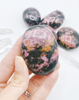 Rhodonite Palm Stones