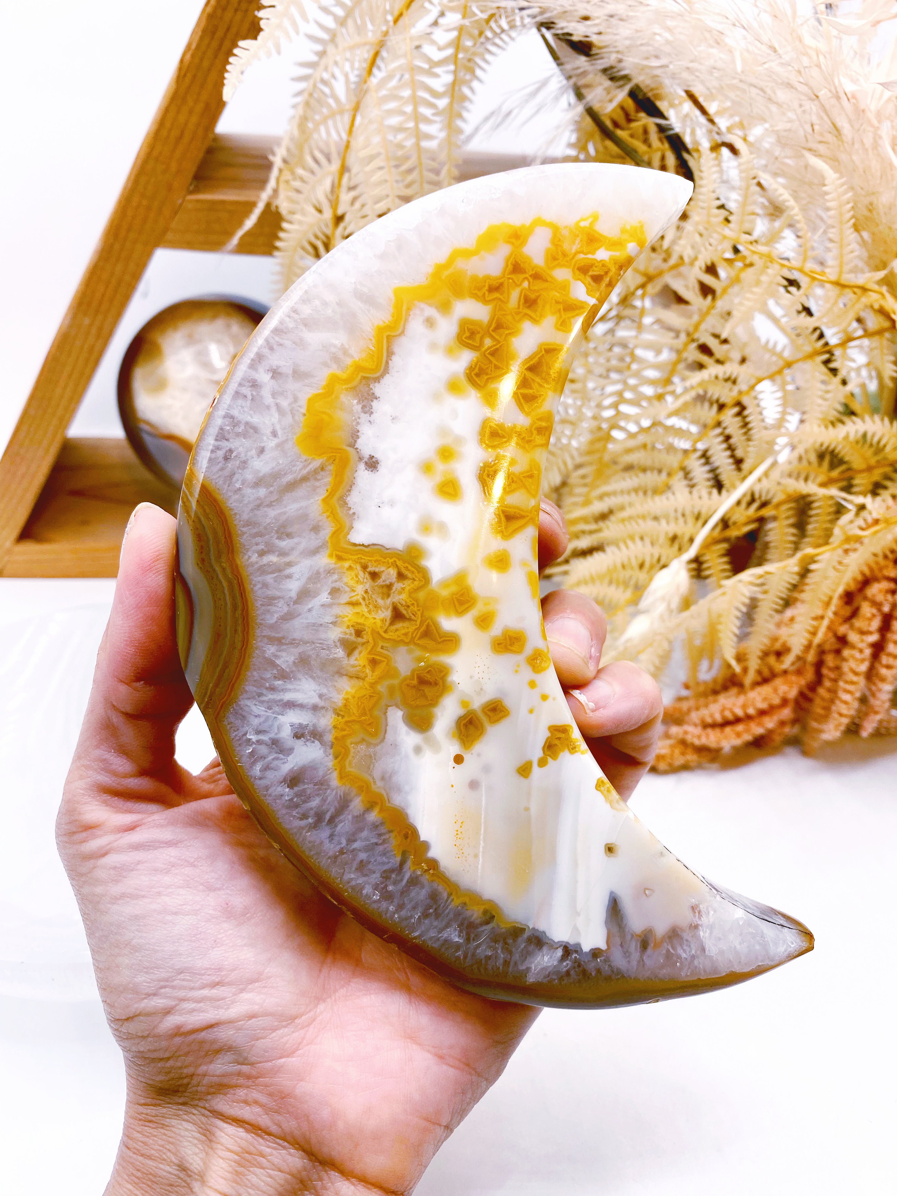 Druzy Agate Moon - Baltic Mermaid